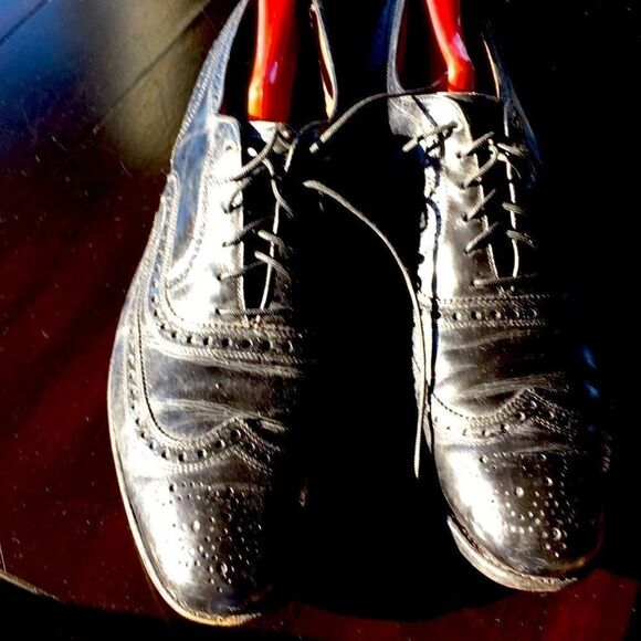 Allen Edmonds wingtip Shoes 6215 COMB 3645 Model number 41060 Black Size 12B - Picture 1 of 8